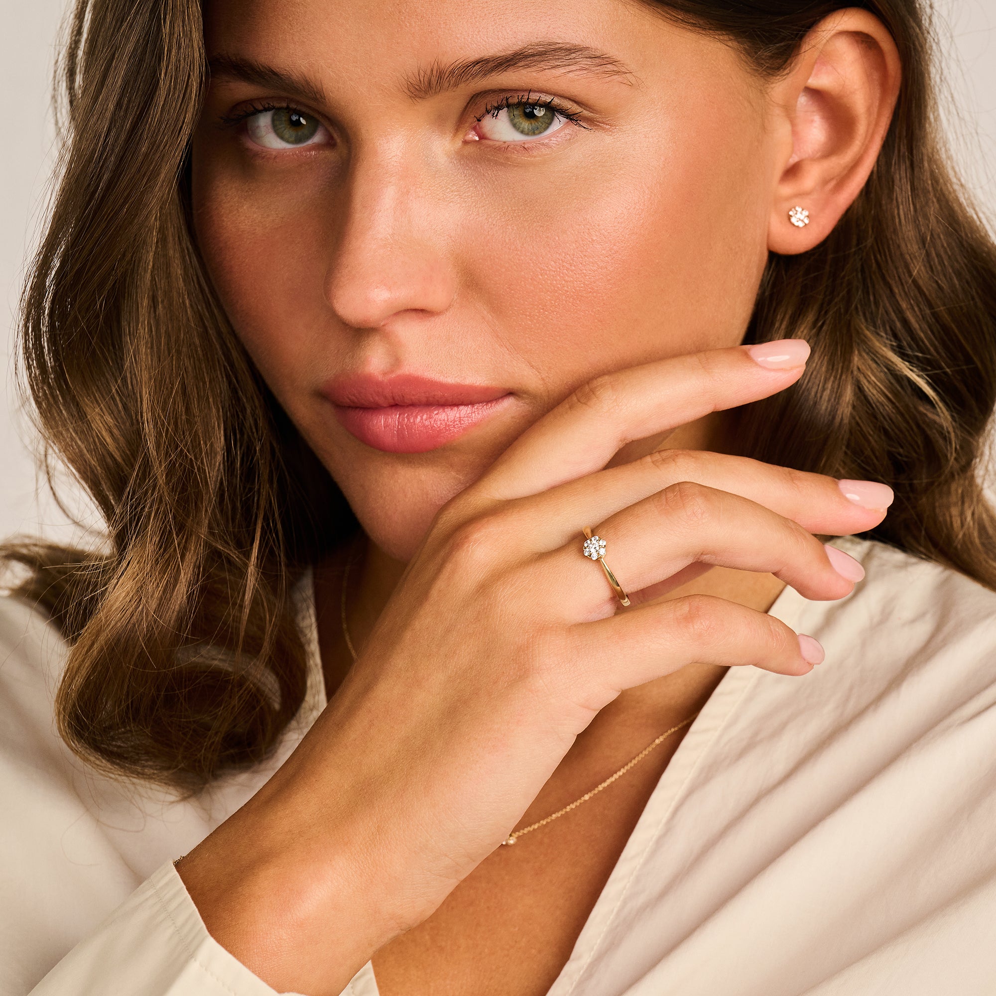 Blush Ring 1248YZI -  Geel Goud (14k) met Zirkonia