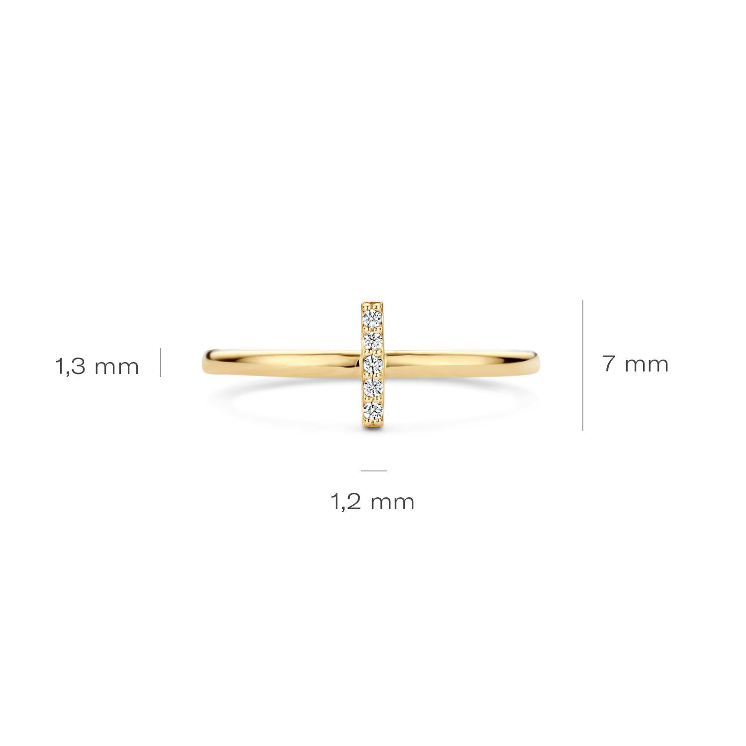 Blush Ring 1252YZI - Geel Goud (14k) met Zirkonia