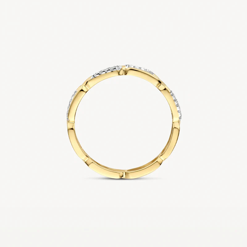 Blush Ring 1256BZI -  Geel en Wit Goud (14k) met zirkonia