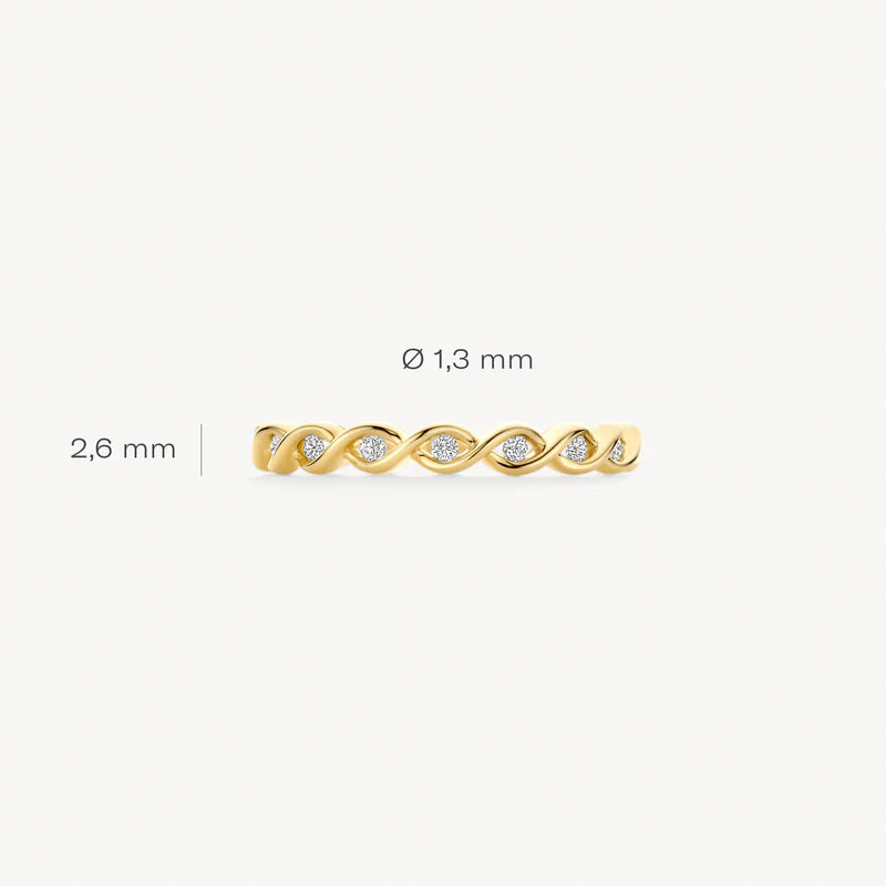 Blush Ring 1259YZI -  Geel Goud (14k) met Zirkonia