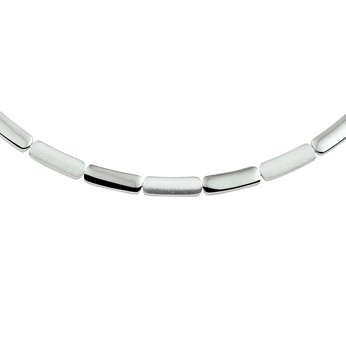 Zilveren collier poli/mat 5,2mm | 45cm