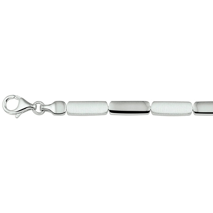 Zilveren collier poli/mat 5,2mm | 45cm