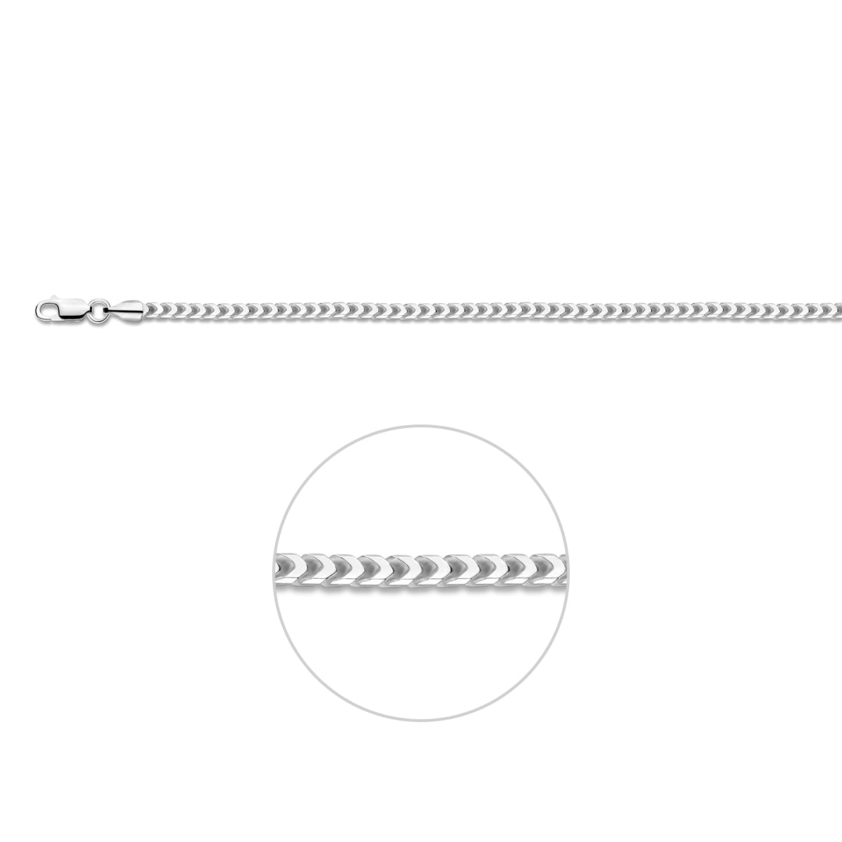 Zilveren lengtecollier - gourmette 3mm