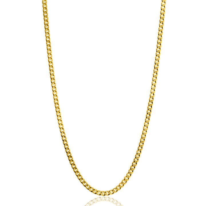 42cm ZINZI Gold 14 krt gourmet ketting 1mm breed. ideaal om je hanger aan te bevestigen ZGLG42-1