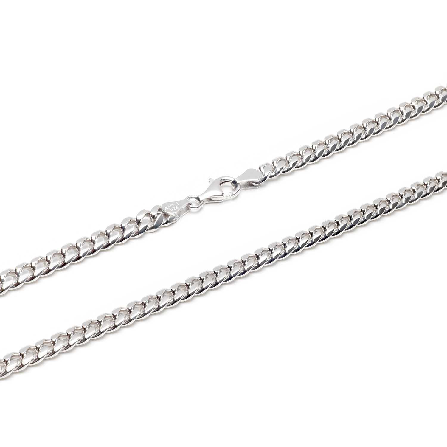 Zilveren lengtecollier - gourmette bol 6.0mm
