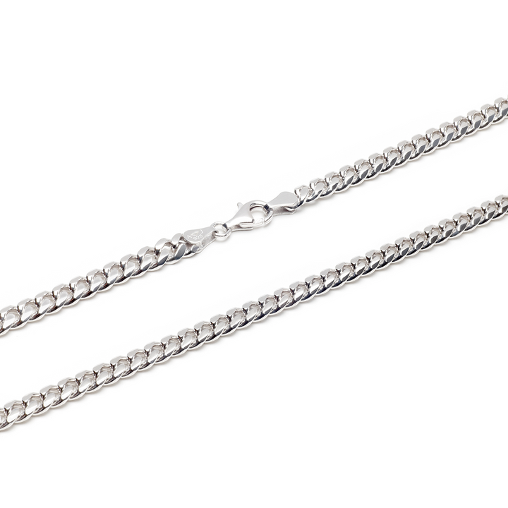 Zilveren lengtecollier - gourmette bol 6.0mm