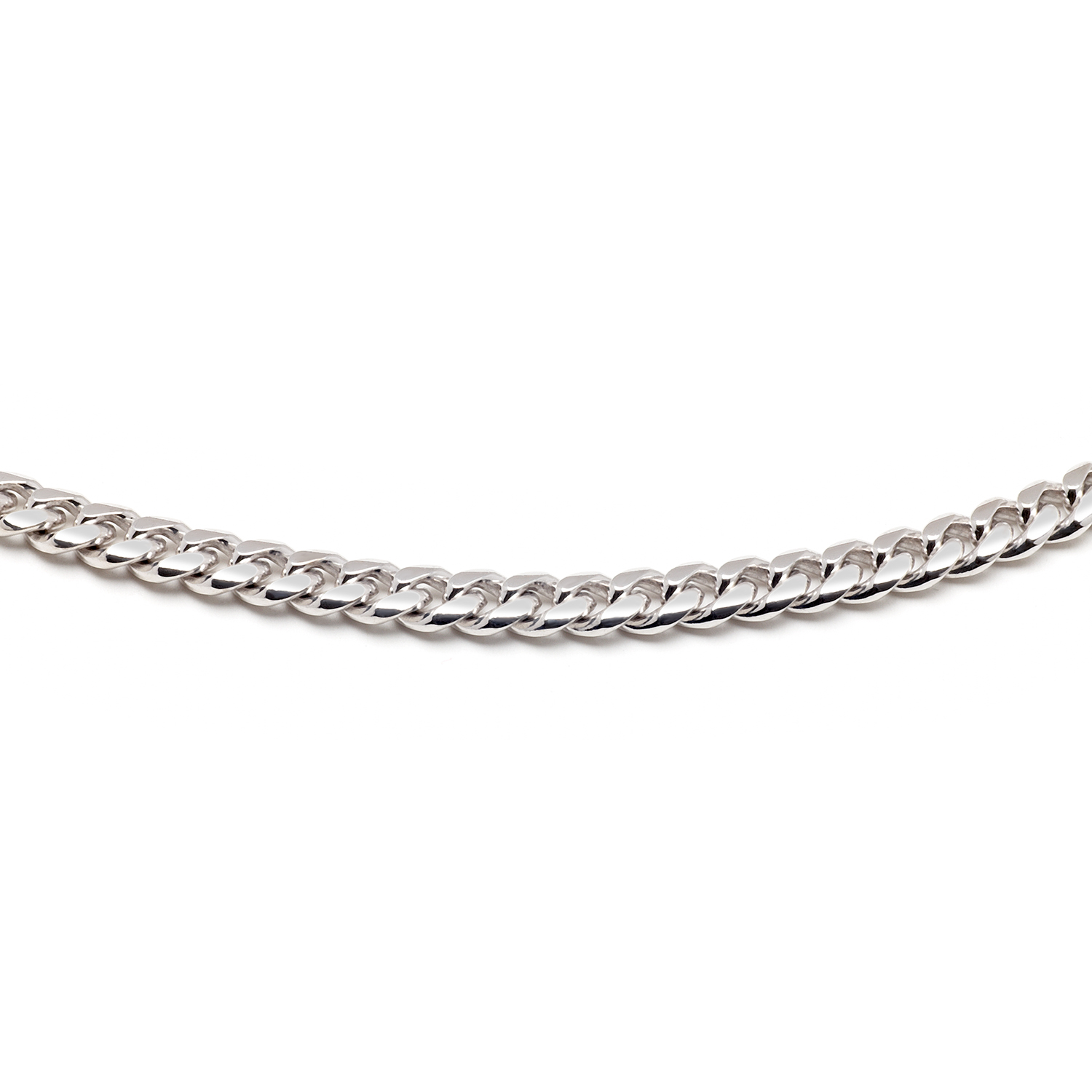 Zilveren lengtecollier - gourmette bol 6.0mm