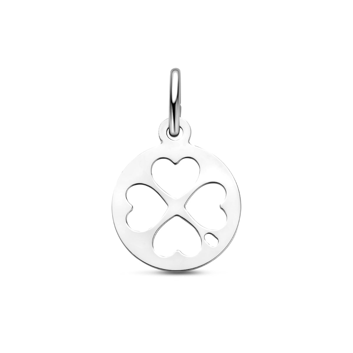 Zilveren hanger klavertjes | 12x15mm