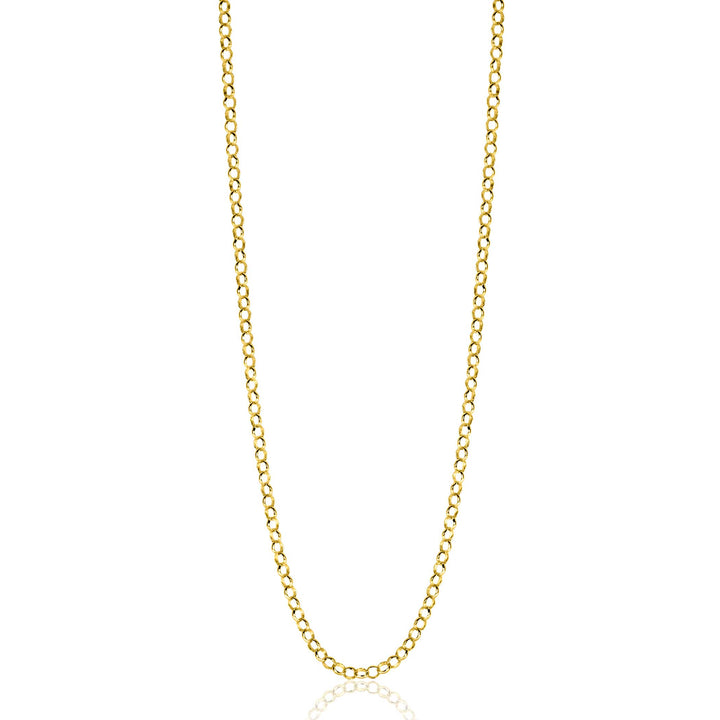 ZINZI Gold 14 krt gouden jasseron ketting 2.2mm breed 43-45cm ZGC441