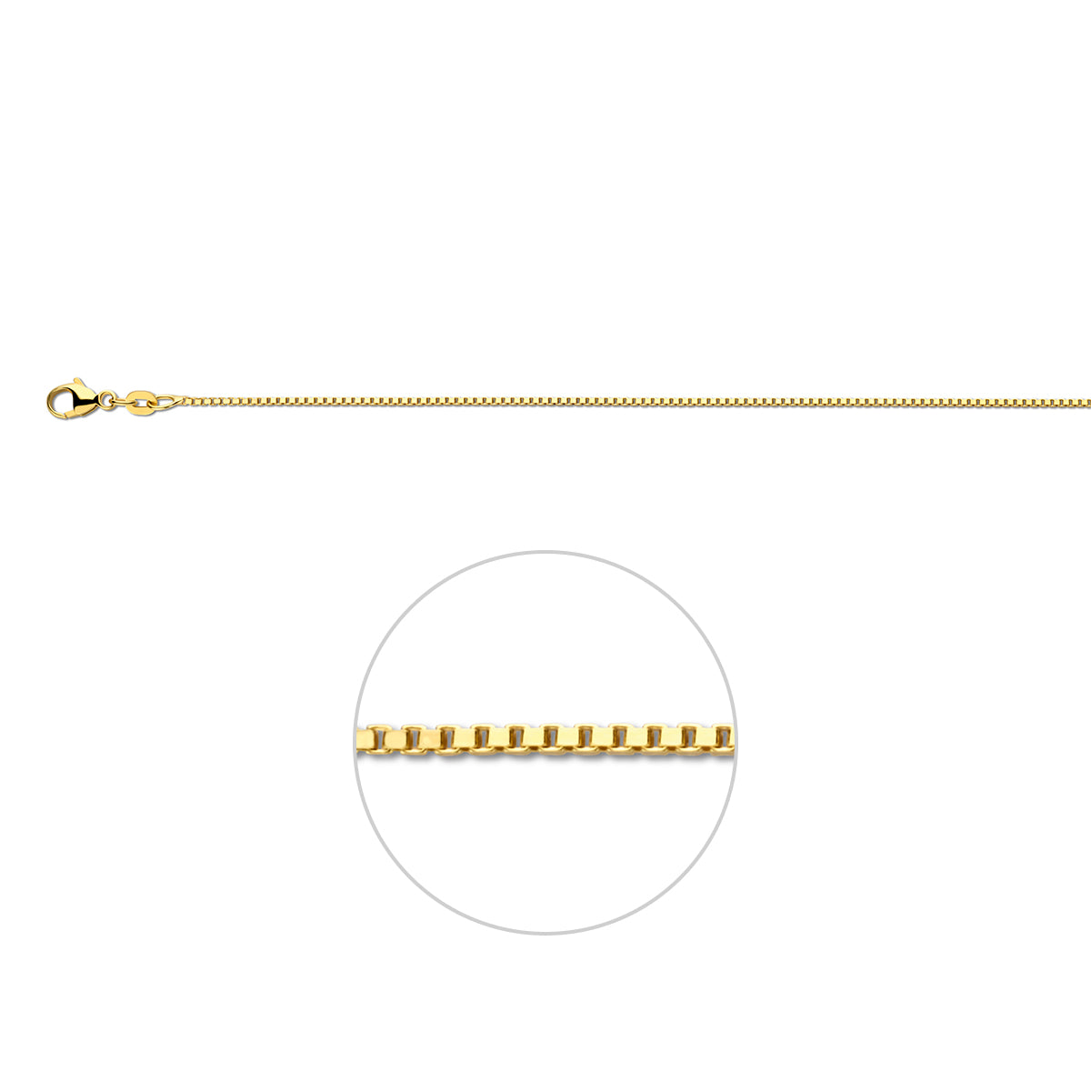14krt geelgouden collier venetiaans 1,1mm