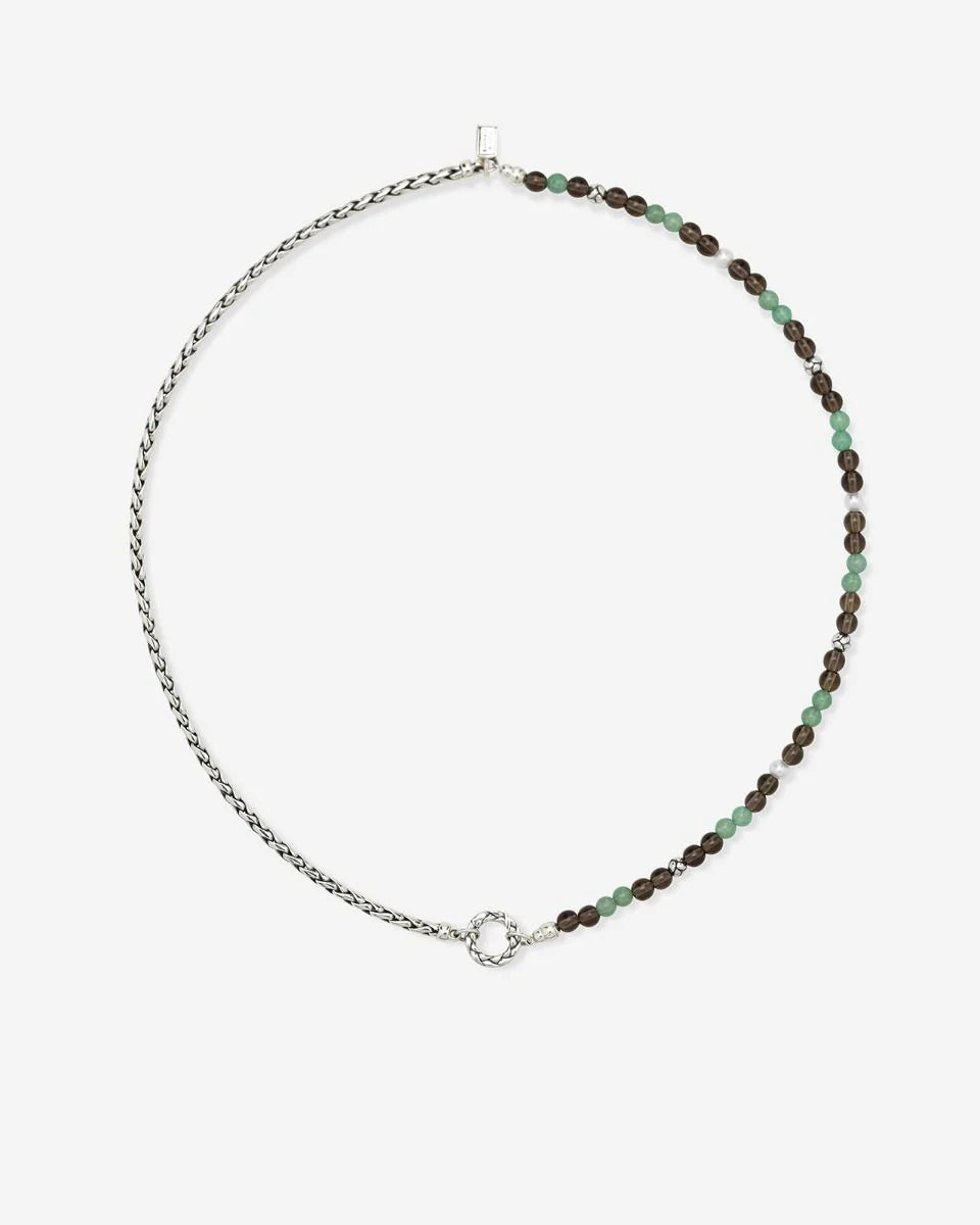 BUDDHATOBUDDHA - Ketting Spirit bead avernturine smokey quartz | 45cm