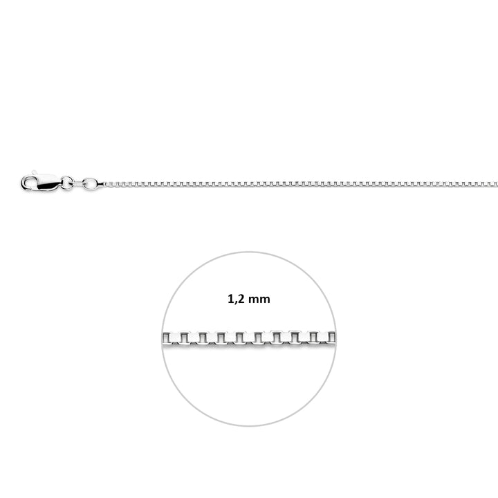 Zilveren lengtecollier - Venetiaans 1.2mm