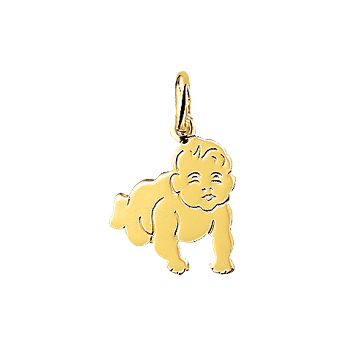 14krt geelgouden hanger baby | 14x17mm