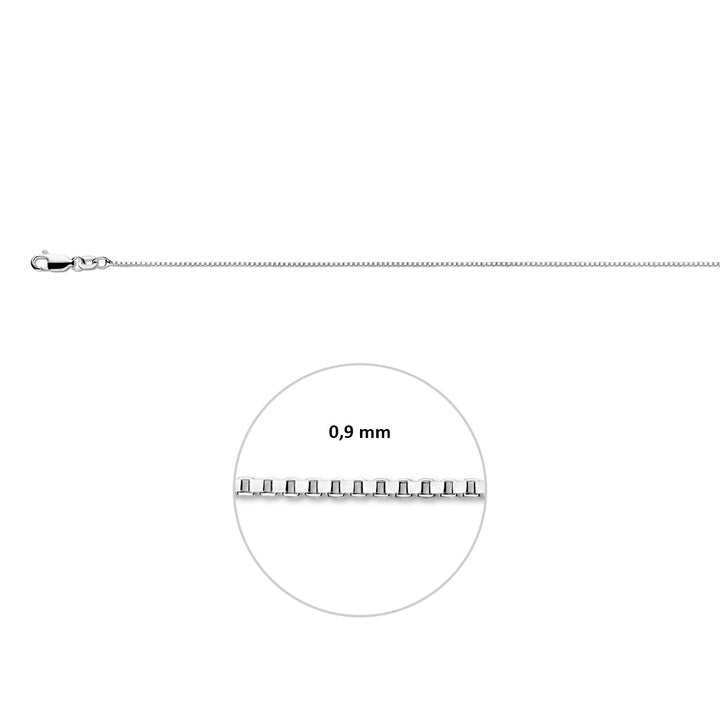 Zilveren lengtecollier - Venetiaans 0.9mm