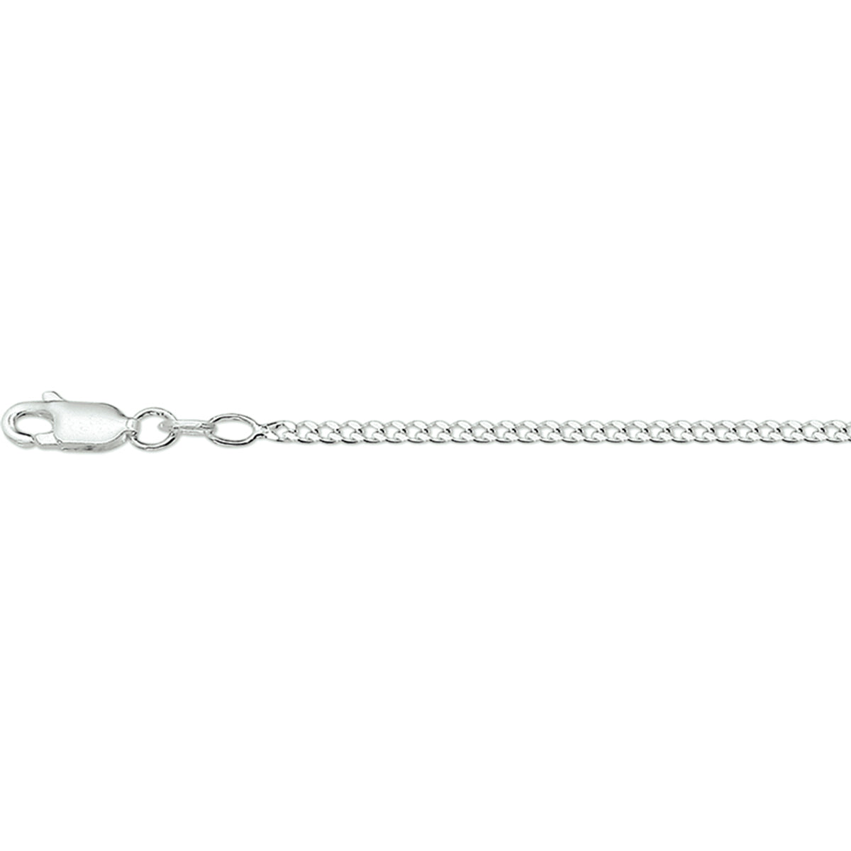 Zilveren lengtecollier - gourmette 4-zijdes geslepen 2,0mm