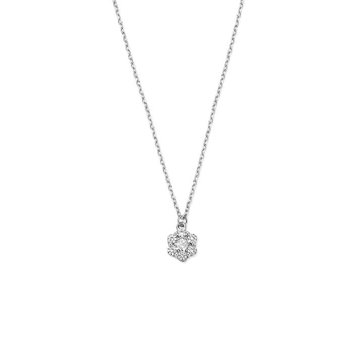 Zilveren collier zirkonia 7,5mm | 41-43-45cm