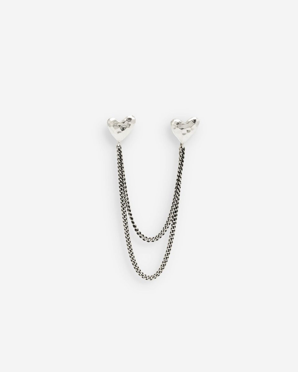 BUDDHATOBUDDHA - Dubbel hart oorsteker single piece | 5,5mm
