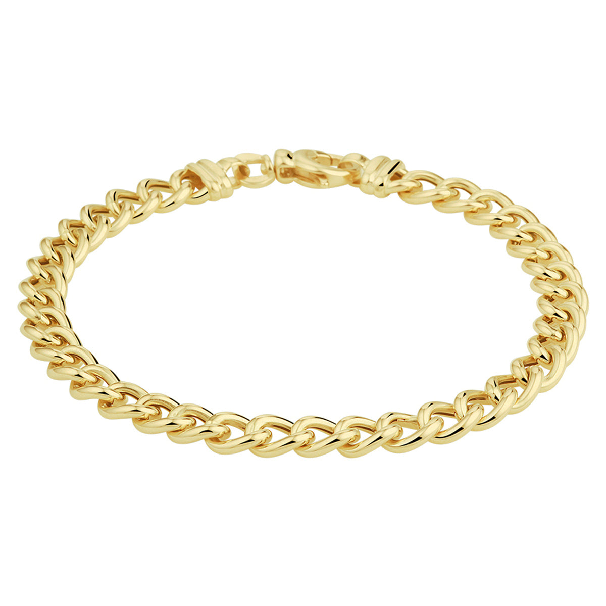 14krt geelgouden armband gourmette 6,0mm - 19cm