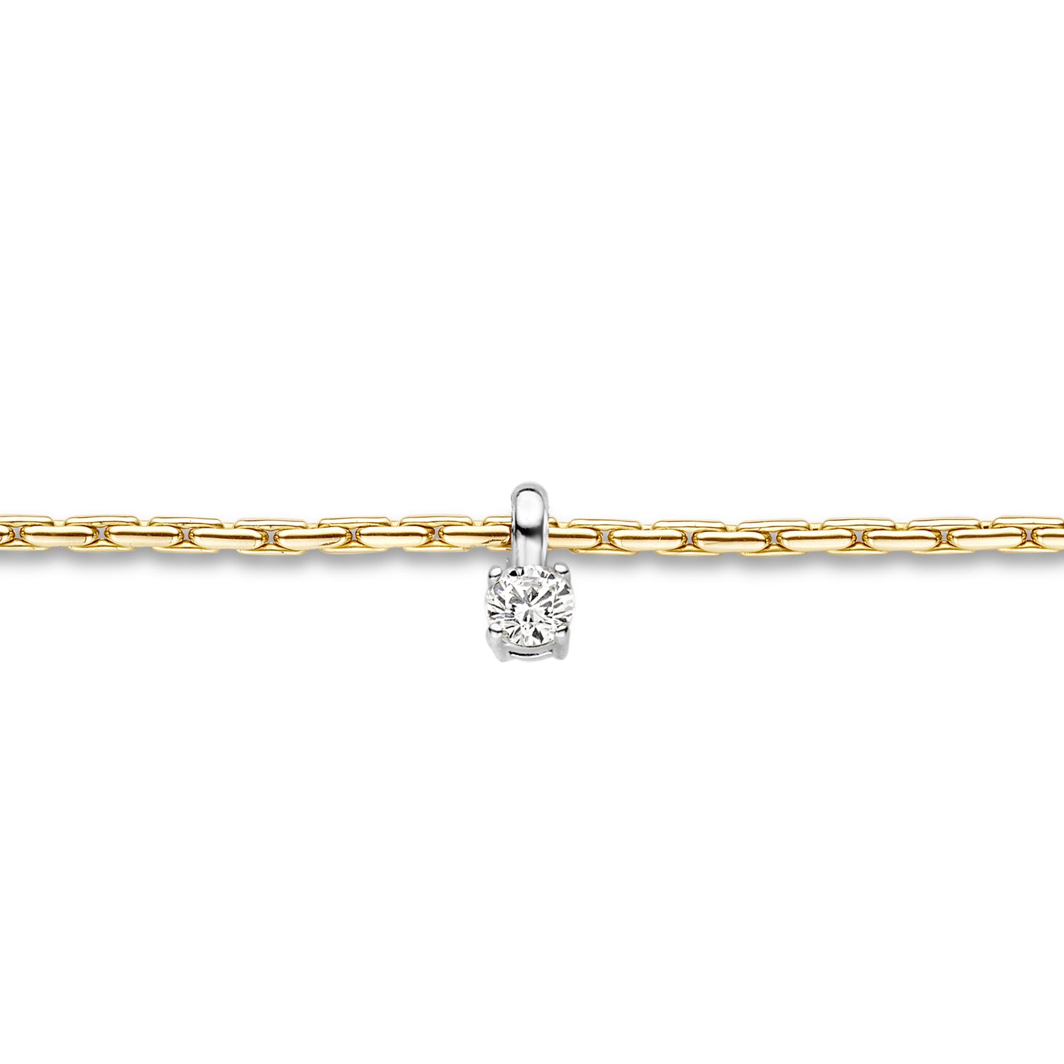 Blush Armband 2156BZI -  Geel en Wit Goud (14k) met Zirkonia