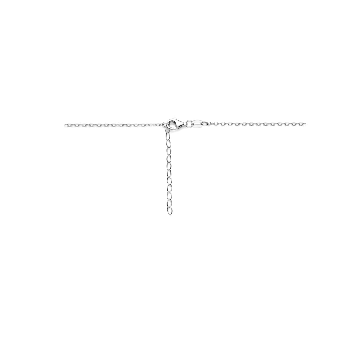 Zilveren collier met twee rondjes | 40+4cm