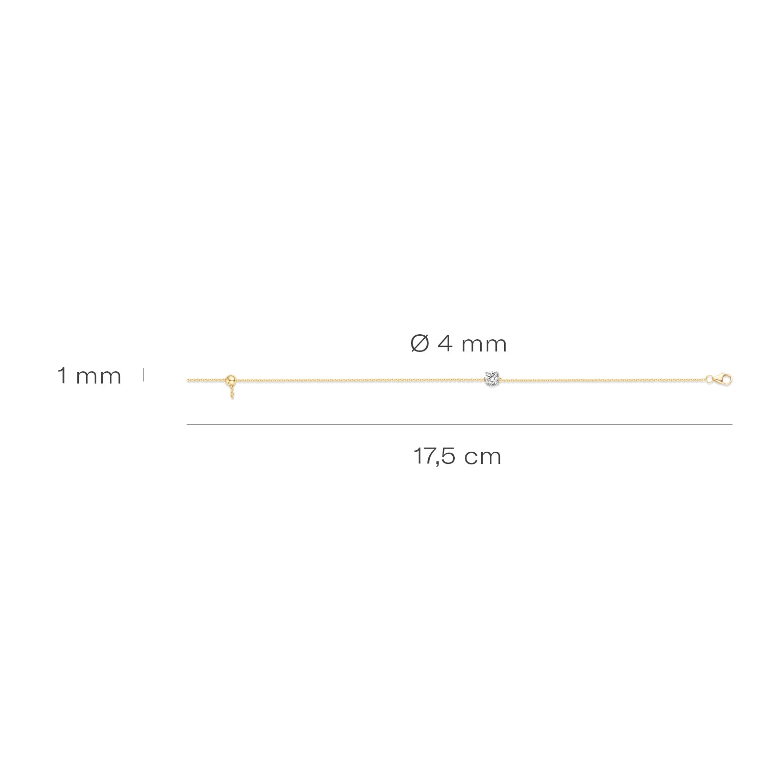 Blush Armband 2166BZI - Geel en Wit Goud (14k)