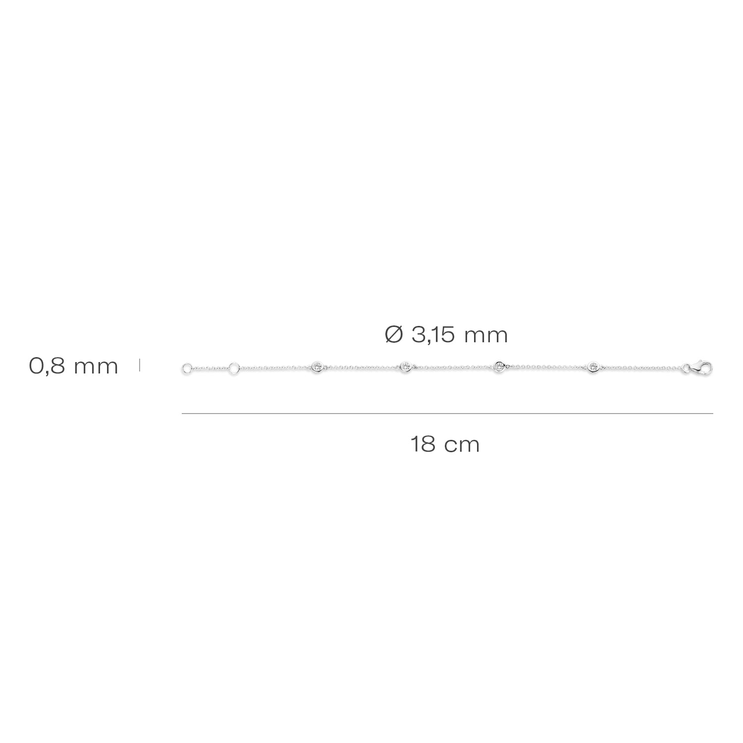 Blush Armband 2187WZI - Wit Goud (14k) met Zirkonia