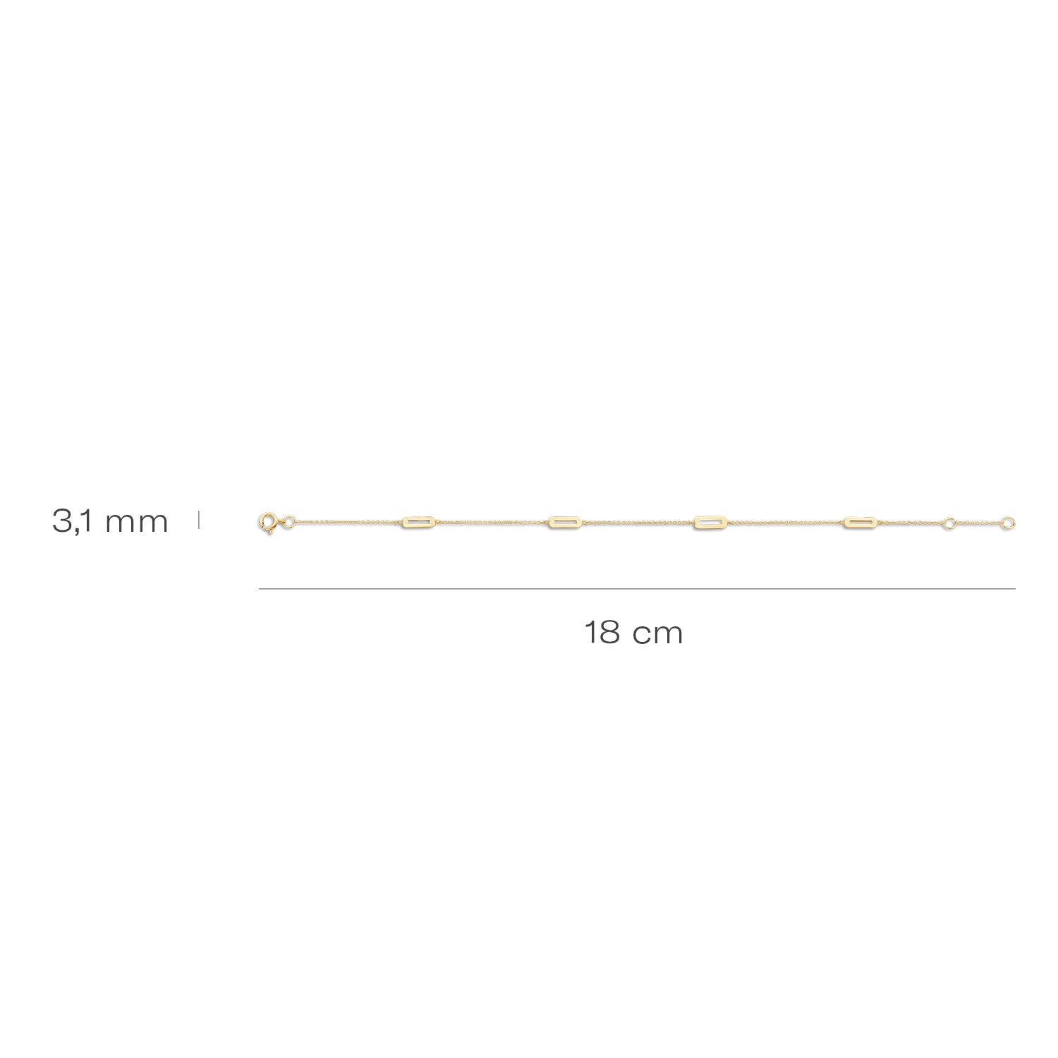 Blush Armband 2220YGO - Geel Goud (14k)