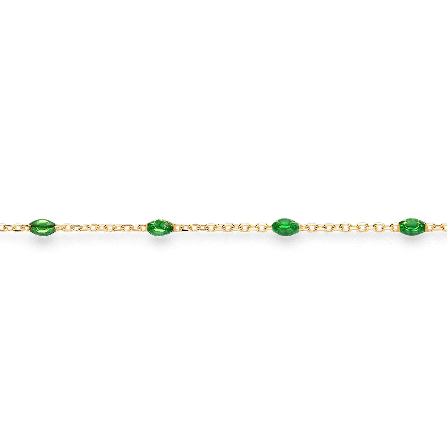 Blush Armband 2226YRG - Geel Goud (14k) met Resin Groen