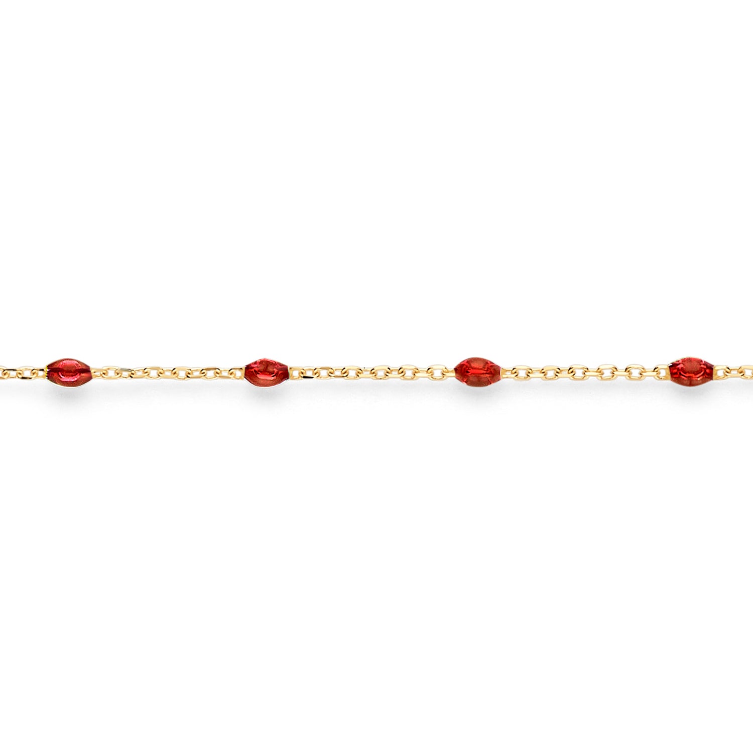 Blush Armband 2226YRR - Geel Goud (14k) met Resin Rood