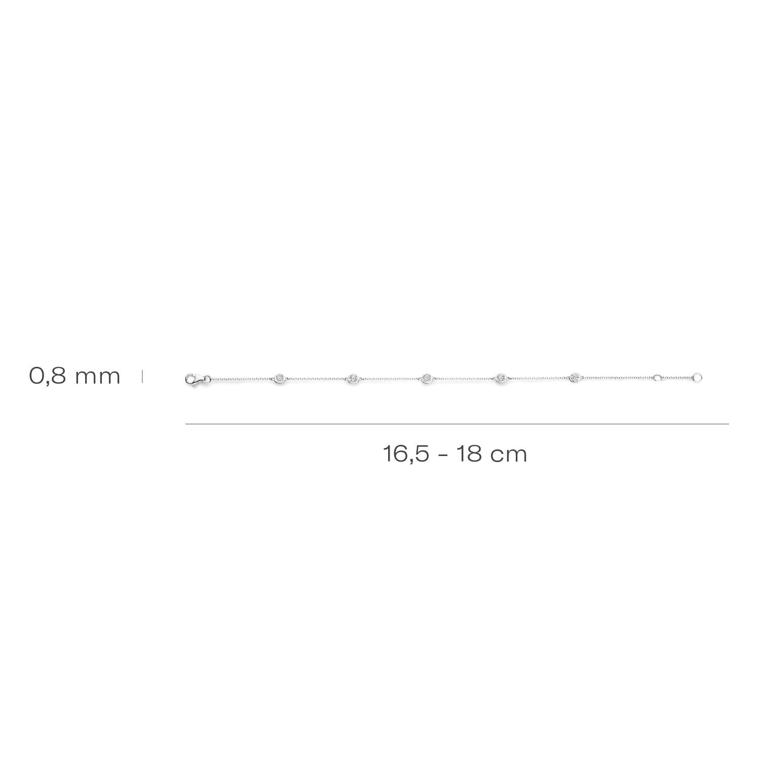 Blush Armband 2238WZI - Geel Goud (14k) met Zirkonia