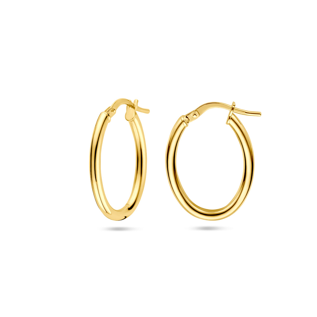 Silgold oorringen ovaal ronde buis | 23*2mm