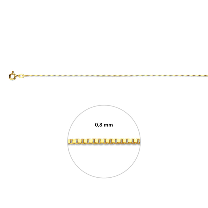14krt geelgouden collier venetiaans 0,8mm