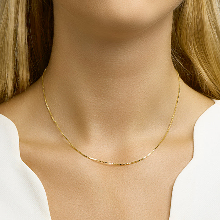 14krt geelgouden collier venetiaans 1,1mm - 41-43-45cm