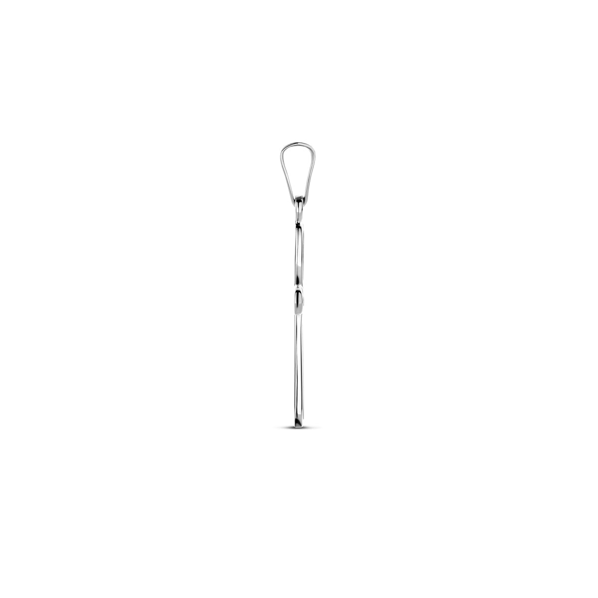 Zilveren hanger kruis | 25x16mm