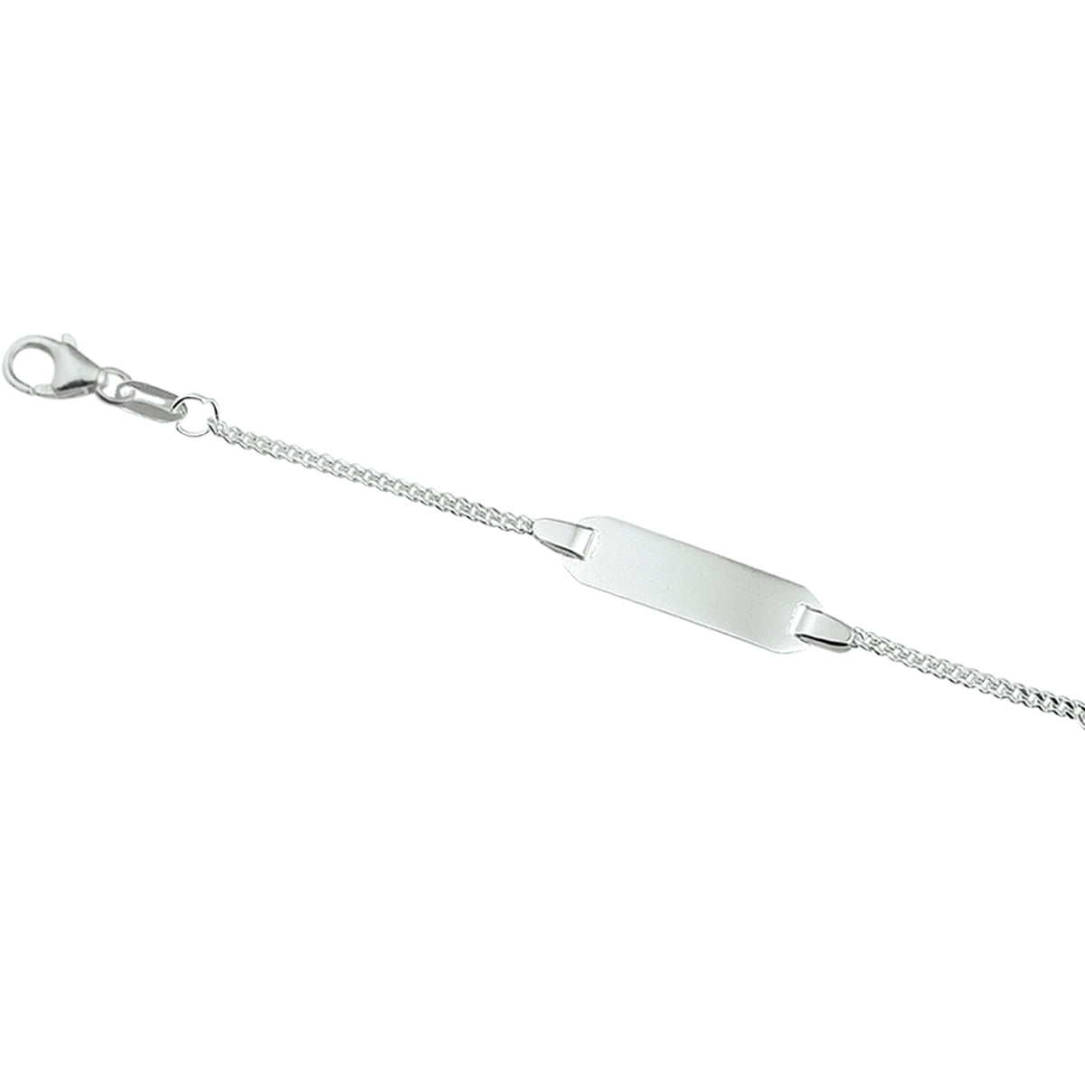 Zilveren graveerarmband gourmette 4-zijdes geslepen plaat 5mm | 11-13cm