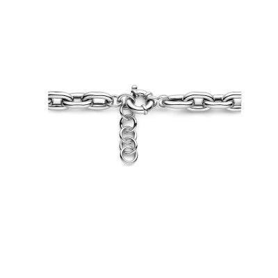 Zilveren collier paperclip ronde buis 10.6mm | 43-46cm
