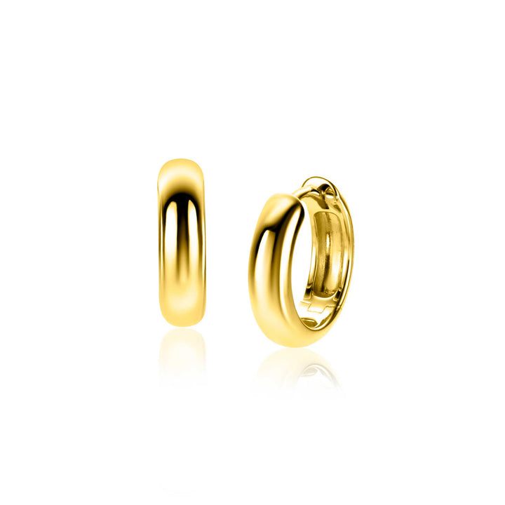 ZINZI Gold 14 karaat gouden oorRing ronde buis 14 x 3.0mm ZGO437