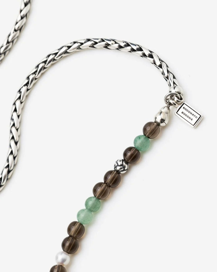BUDDHATOBUDDHA - Ketting Spirit bead avernturine smokey quartz | 45cm