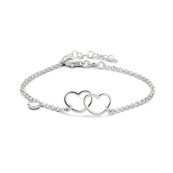 Zilveren armband hartjes 11,5x9mm | 16-19cm