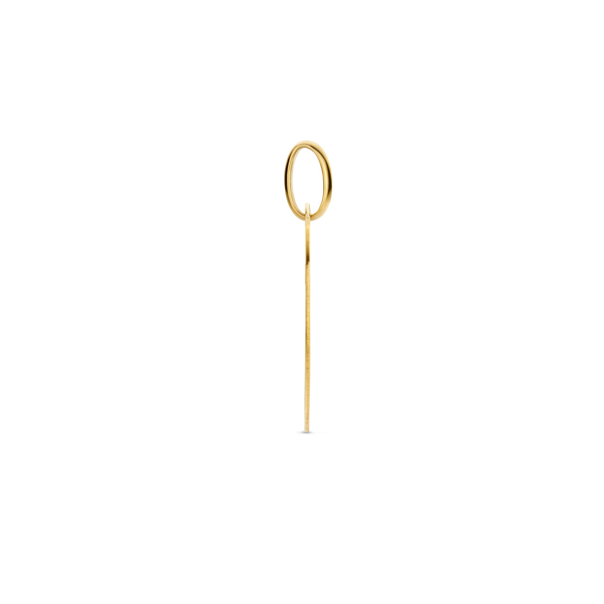 14krt geelgouden graveerhanger rond 18mm