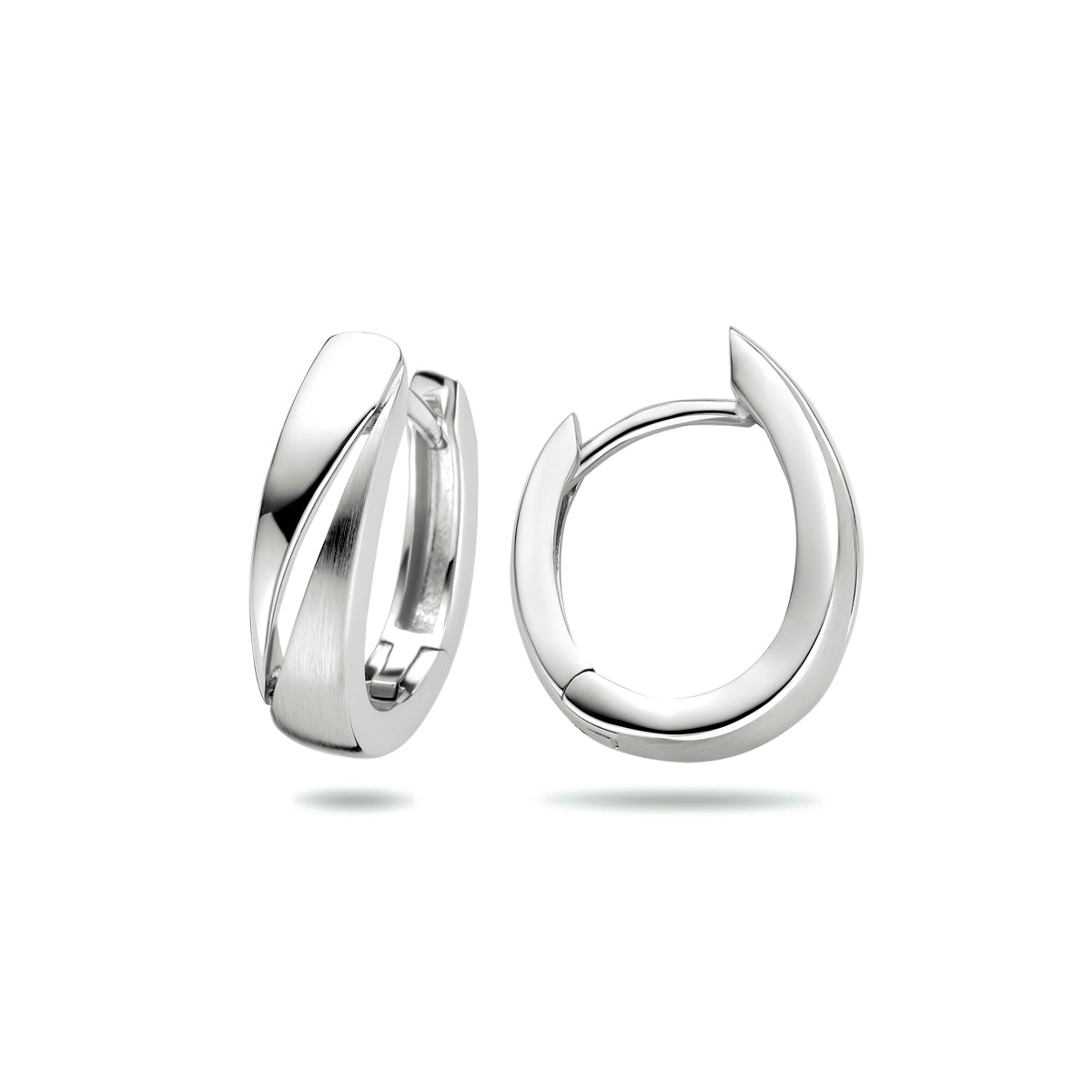 Zilveren klapoorringen | 15x4,3mm