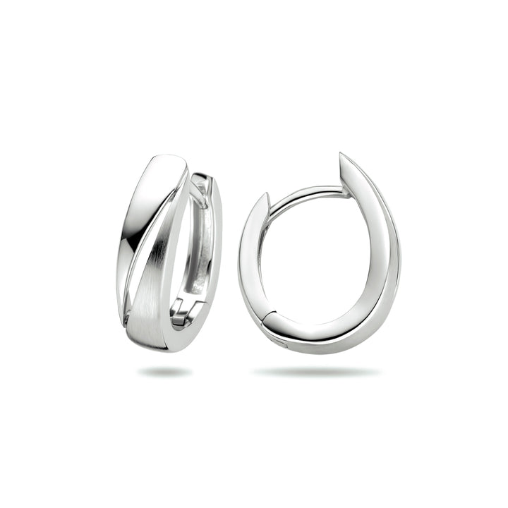 Zilveren klapoorringen | 15x4,3mm