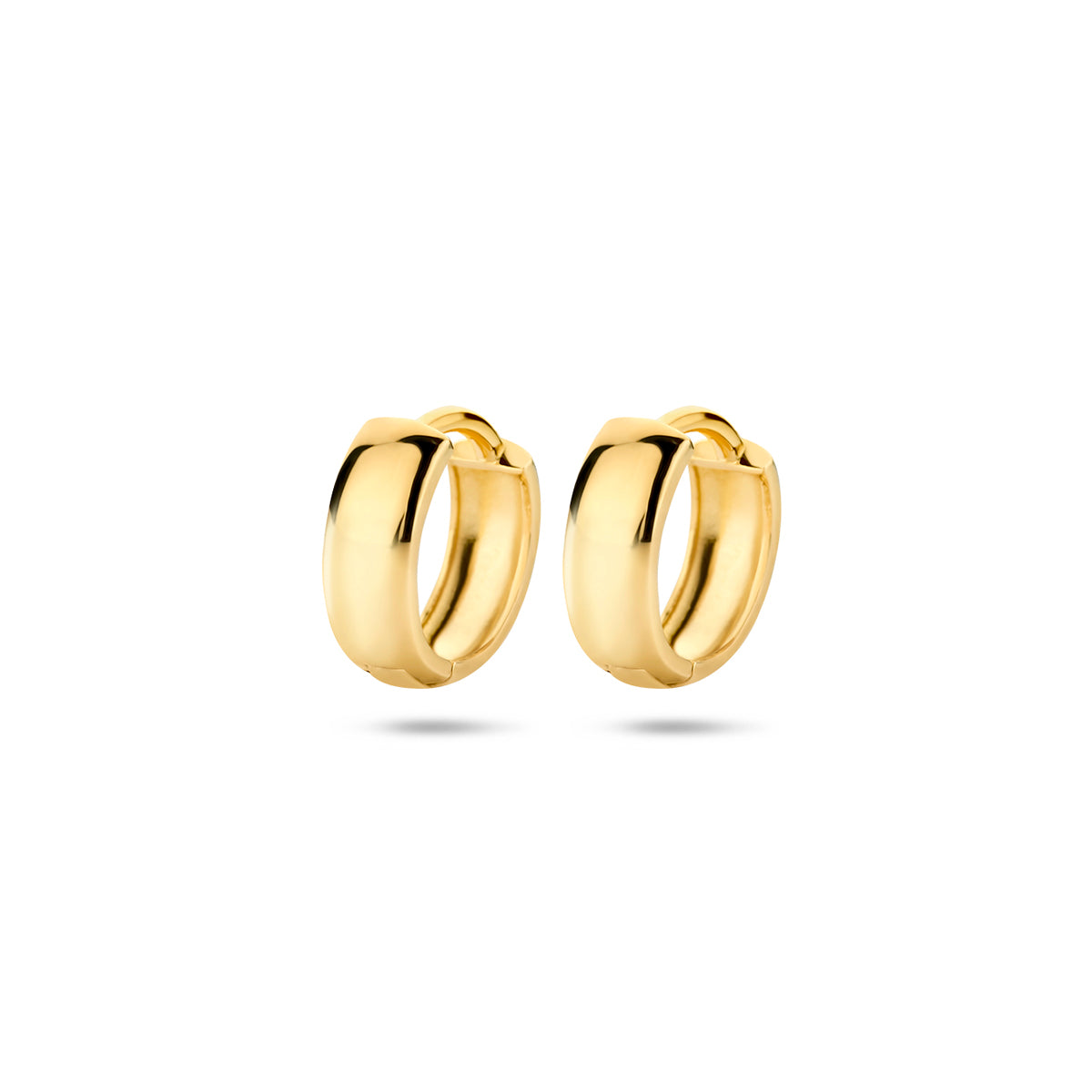 14krt geelgouden klapoorringen | 12x3,2mm