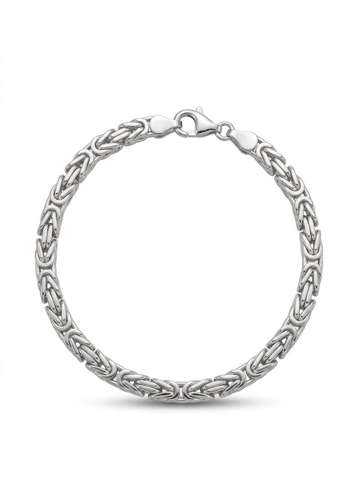 Zilveren armband koningsschakel 4.8mm | 22cm