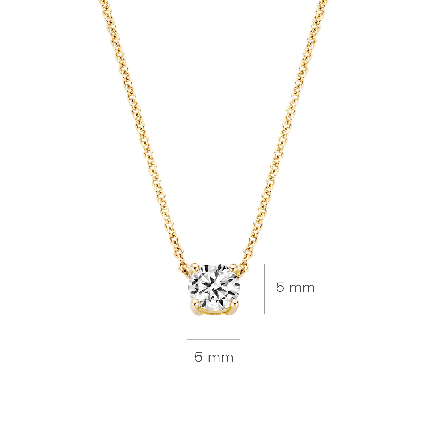 Blush Collier 3049YZI -  Geel Goud (14k) met Zirkonia