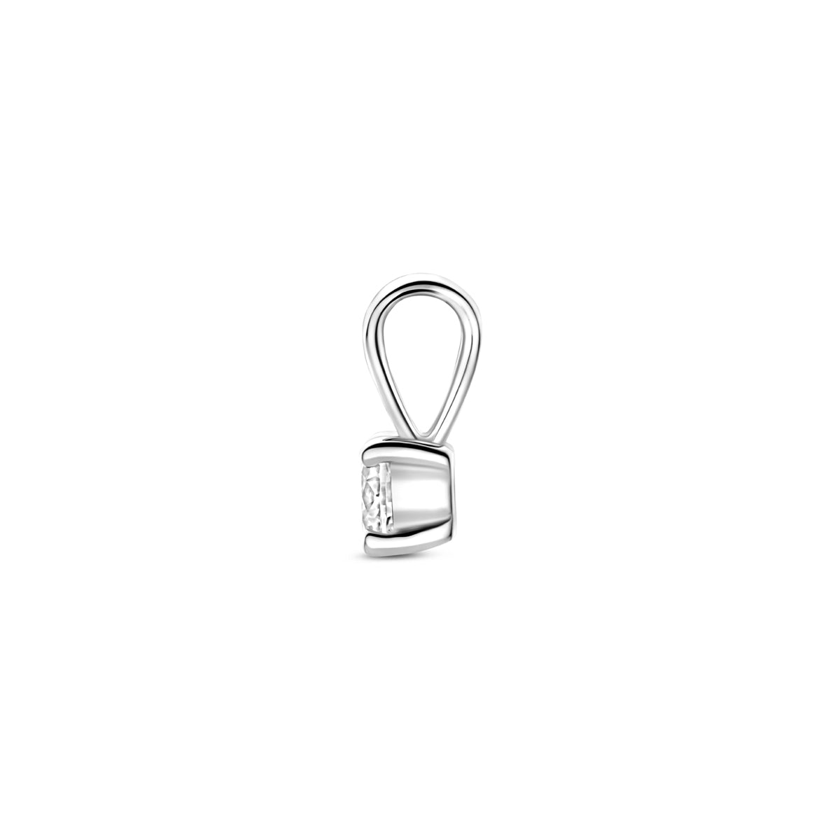 Zilveren hanger zirkonia | 9,5x4mm