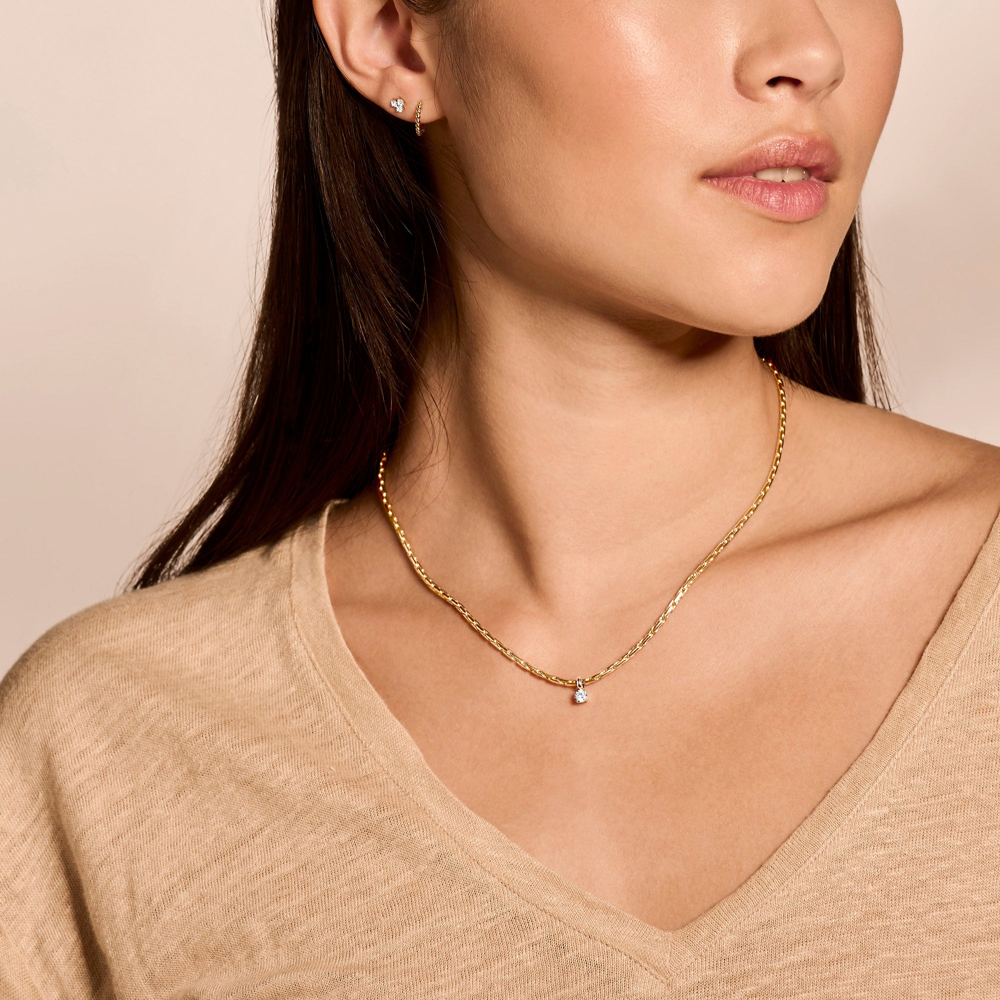 Blush Collier 3053BZI -  Geel en Wit Goud (14k) met Zirkonia