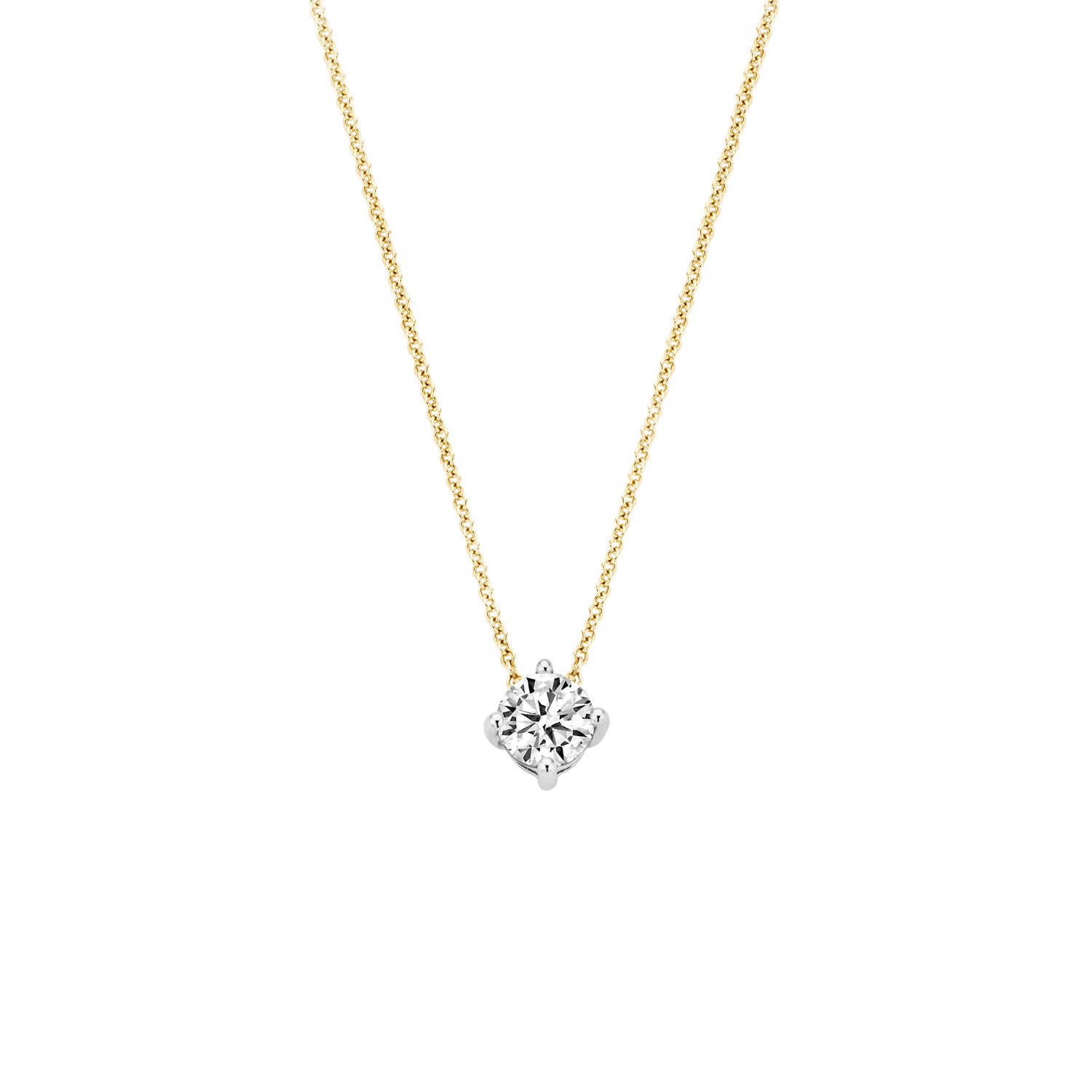 Blush Collier 3057BZI -  Geel en Wit Goud (14k) met Zirkonia