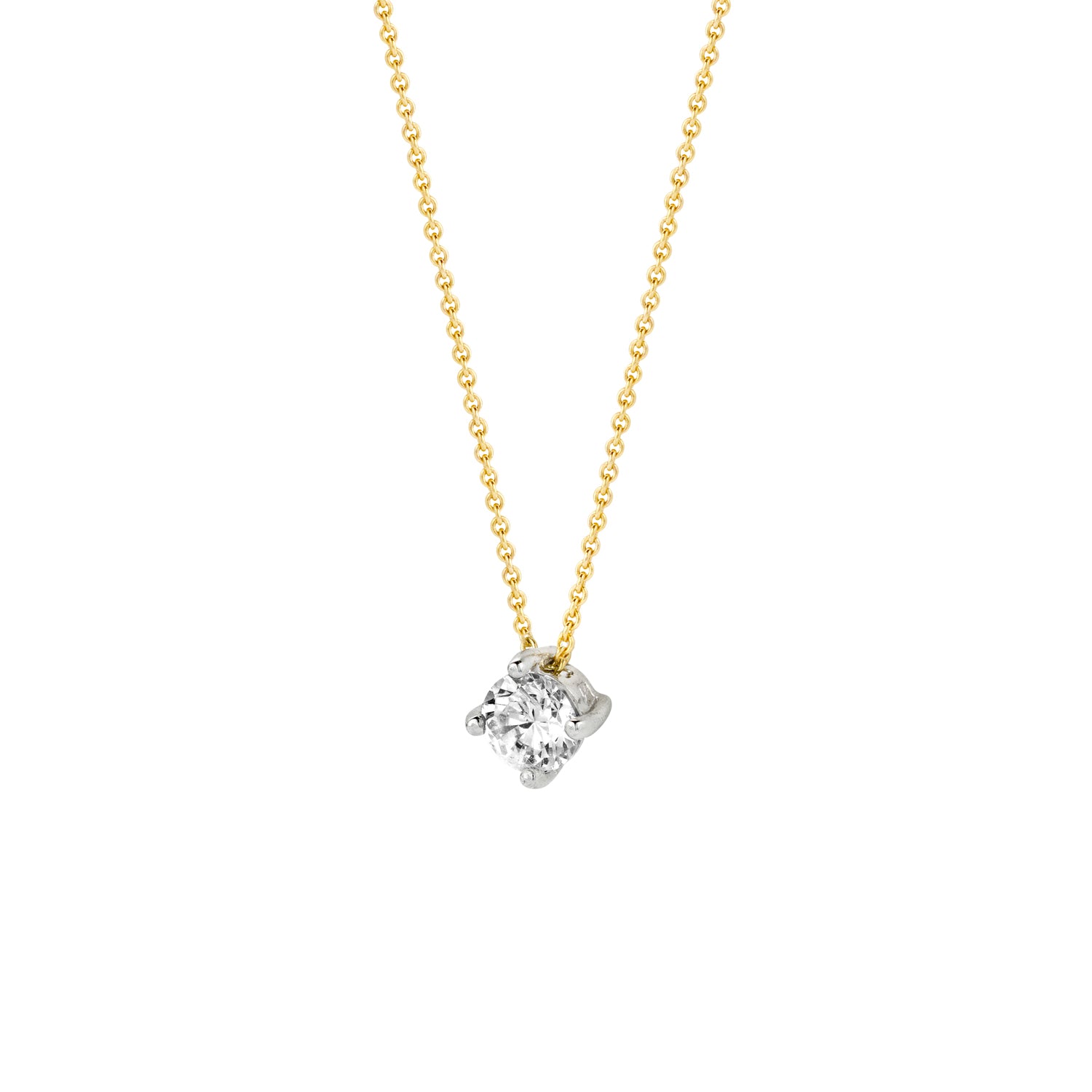 Blush Collier 3057BZI -  Geel en Wit Goud (14k) met Zirkonia