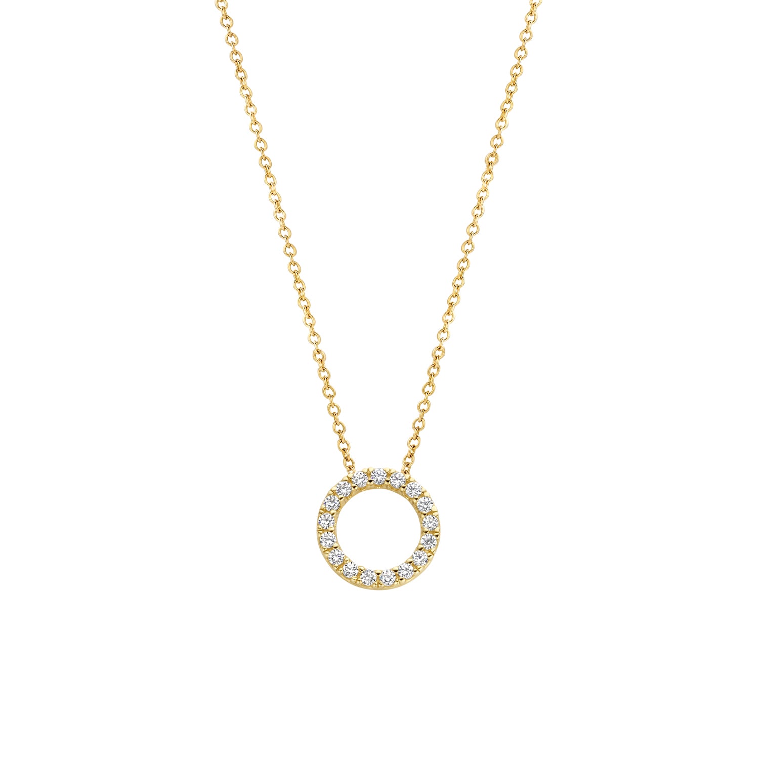 Blush Collier 3065BZI - Geel en Wit Goud  (14k) met Zirkonia